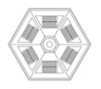 drawing of Hexagonal Solar Powered Garden Street Lamps All in One drawing of Hexagonal Solar Powered Garden Street Lamps All in One